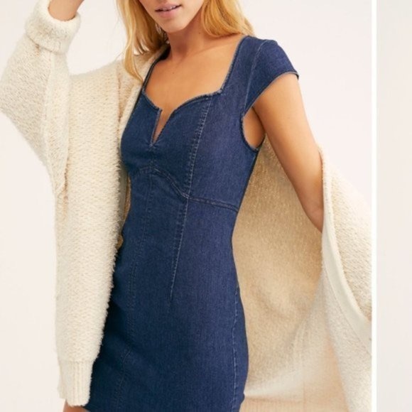 Free People Jean Dress - Picture 1 of 2